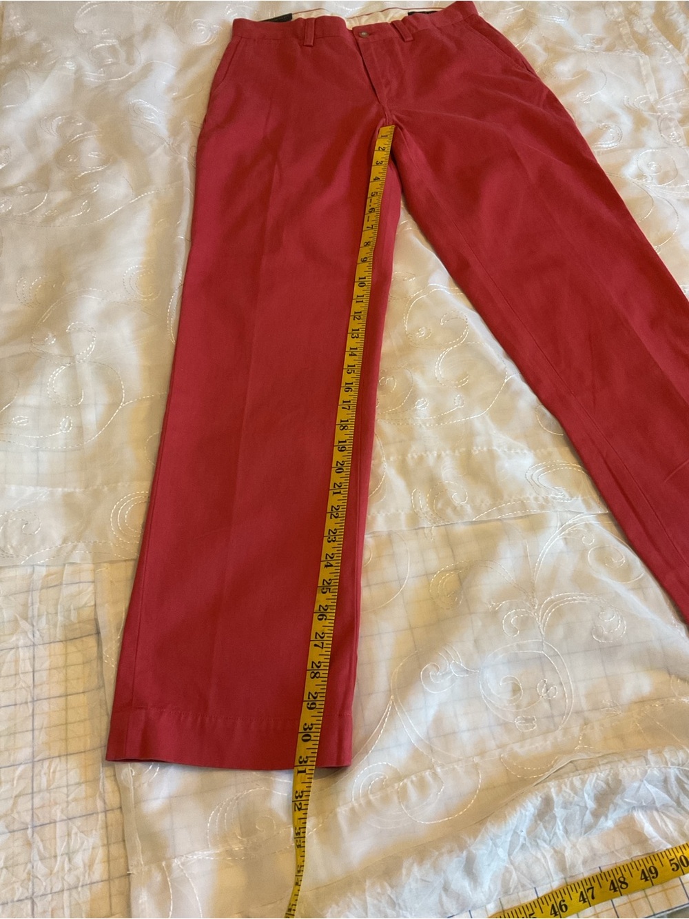 Polo Ralph Lauren NWT Mens Classic Fit 30x32 Red Pants - Picture 8 of 11